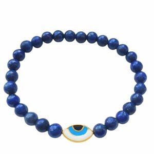 Handmade. Genuine Lapis Lazuli Evil Eye bracelet